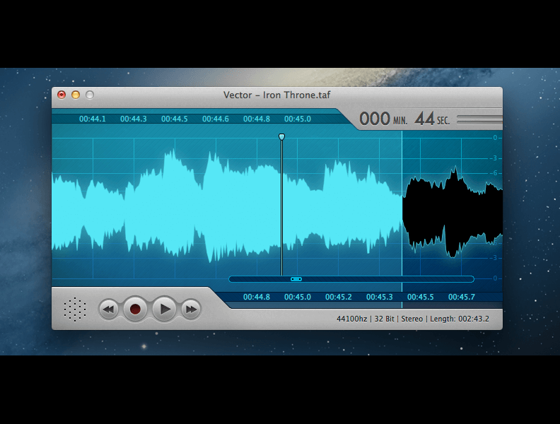 Vector Audio Recorder for Mac OS X